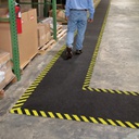 Alfombra adhesiva absorbente Grippy con bordes de seguridad