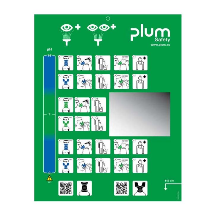 Estación lavaojos Plum iBox estanca a polvo para 1 botellas simple o DUO (se venden por separado).