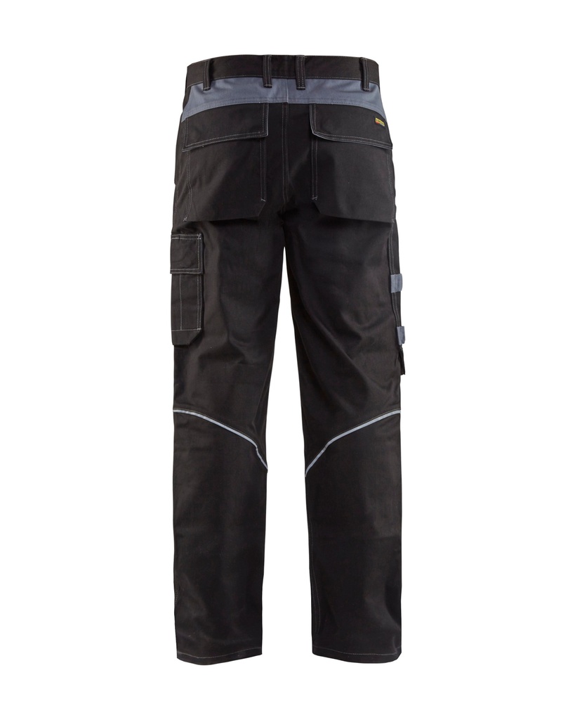 Pantalón arco eléctrico Blaklader 15611516, color negro/gris, multibolsillos detalles reflectantes