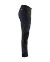 Pantalón multibolsillos femenino Blaklader 7166 para servicios/transporte, muy ligero y flexible, 166 gr/m2, rodilleras con Cordura Stretch, costuras garantizadas.