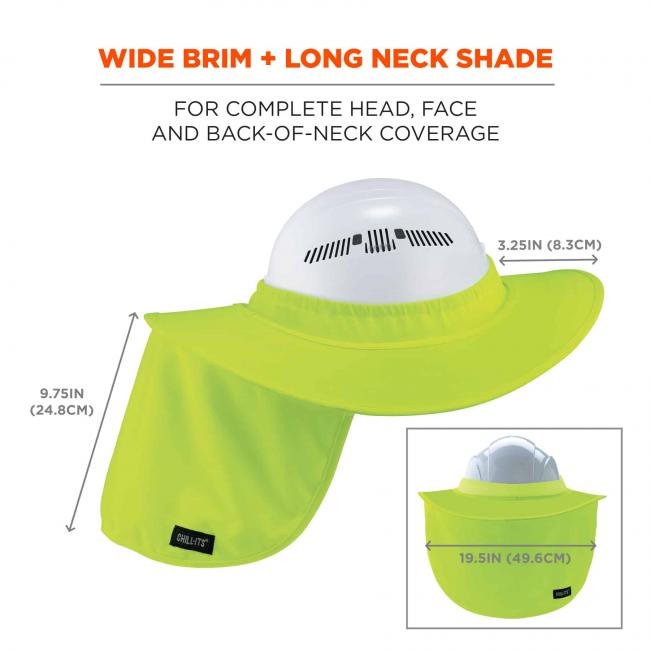 Visera y cubrenucas de protección solar Ergodyne 6660 para cascos de seguridad