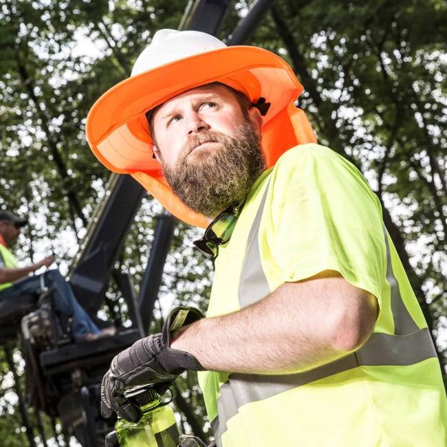 Visera y cubrenucas de protección solar Ergodyne 6660 para cascos de seguridad