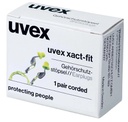 Caja de 50 tapones con cordón Uvex xact-fit de fácil colocación, pieza reutilizable y tapones desechables, SNR 26 dB