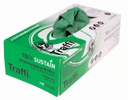 Guante de nitrilo desechable biodegradable Traffi TD04, color verde 6,2 gramos, certificado de biodegradabilidad ASTM D5526