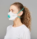 Mascarilla FFP3 plegable con válvula BLS Zer0 033 Flat,  tres solapas de alta protección y baja resistencia respiratoria con lámina protectora