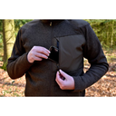 Forro polar repelente de insectos Rovince Coarse Men, cortavientos en parte frontal, transpirable en la espalda, insertos de tejido softshell elástico