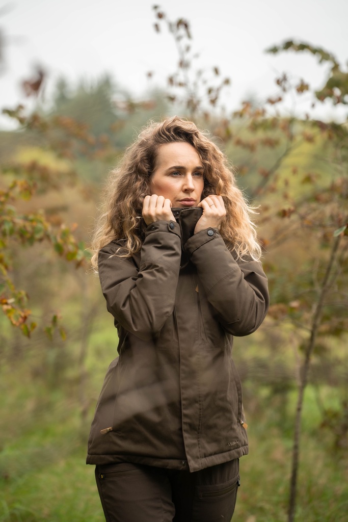 Parka Rovince Ergoline diseño para mujer, anti-insectos, membrana Sympatex cortaviento e impermeable 10.000mm, comodidad de uso ligera, varios bolsillos funcionales, bolsillo Napoleón, cuello suave, NEN-8333, EN-17487