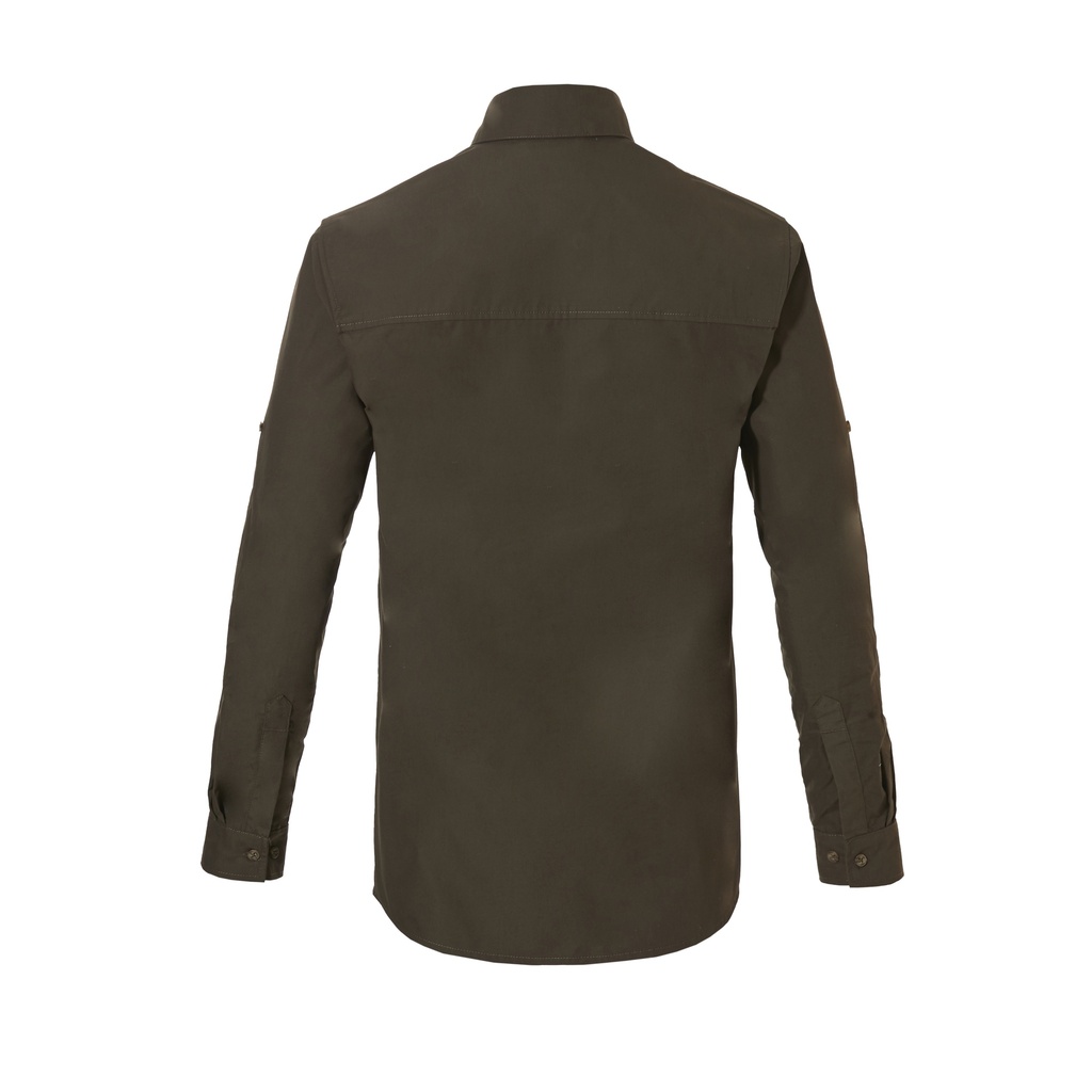 Camisa de manga larga Rovince Ergoline diseño para hombre, revestimiento antiinsectos, dos bolsillos en el pecho con solapa, un bolsillo en el pecho con cremallera, cuello abotonado, NEN-8333, EN-17487, UV50+.