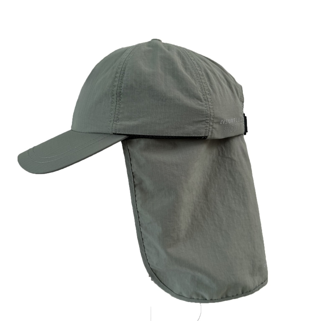 Gorra de seguridad SAHARA EN812 + cubrenucas - Verde oliva (con carcasa)