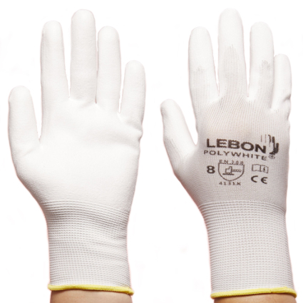 Guante nylon con poliuretano blanco LEBON Polywhite