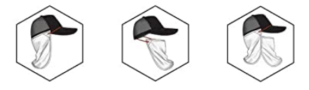 Protector para el cuello / cubrenucas Surflex COOLNES con protección UPF50+ para gorras y cascos