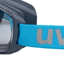 Gafa panorámica Uvex Megasonic antiempañante y antirayado permanente, huecos para patillas para máxima comodidad con gafas graduadas