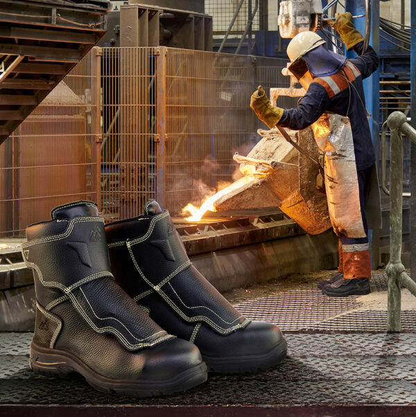 Bota de Fundición RockFall RF8000 Helios – Resistencia Extrema hasta 1400 °C y Protección Eléctrica. Blindaje contra Metal Fundido