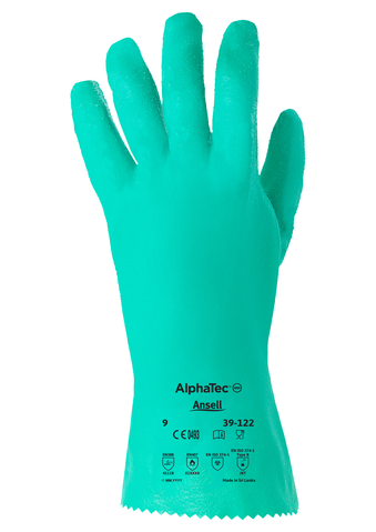 Guante nitrilo rugoso sobre algodón ANSELL Alphatec 39-122