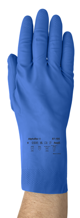 Guante alimentario látex azul ANSELL Versatouch 87-195