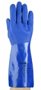 ​​​​​​Guante de pvc azul Ansell Edge 14-663, 36 cm.