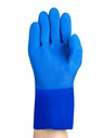 Guante Ansell 23-200 de pvc azul sobre forro de algodón 