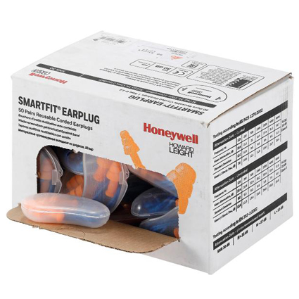 Tapones reutilizables con cordón HONEYWELL Smartfit [caja 50 pares]