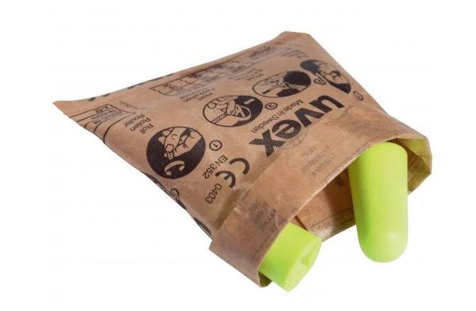 Taps d'un sol ús ergonòmics d'alta atenuació Uvex x-fit, SNR 37 dB, caixa de 200 parells