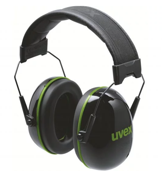 Orejeras Uvex K10 plegables, con diadema acolchada y almohadillas de sellado de espuma viscoelástica, SNR 30 dB, 185 gr.