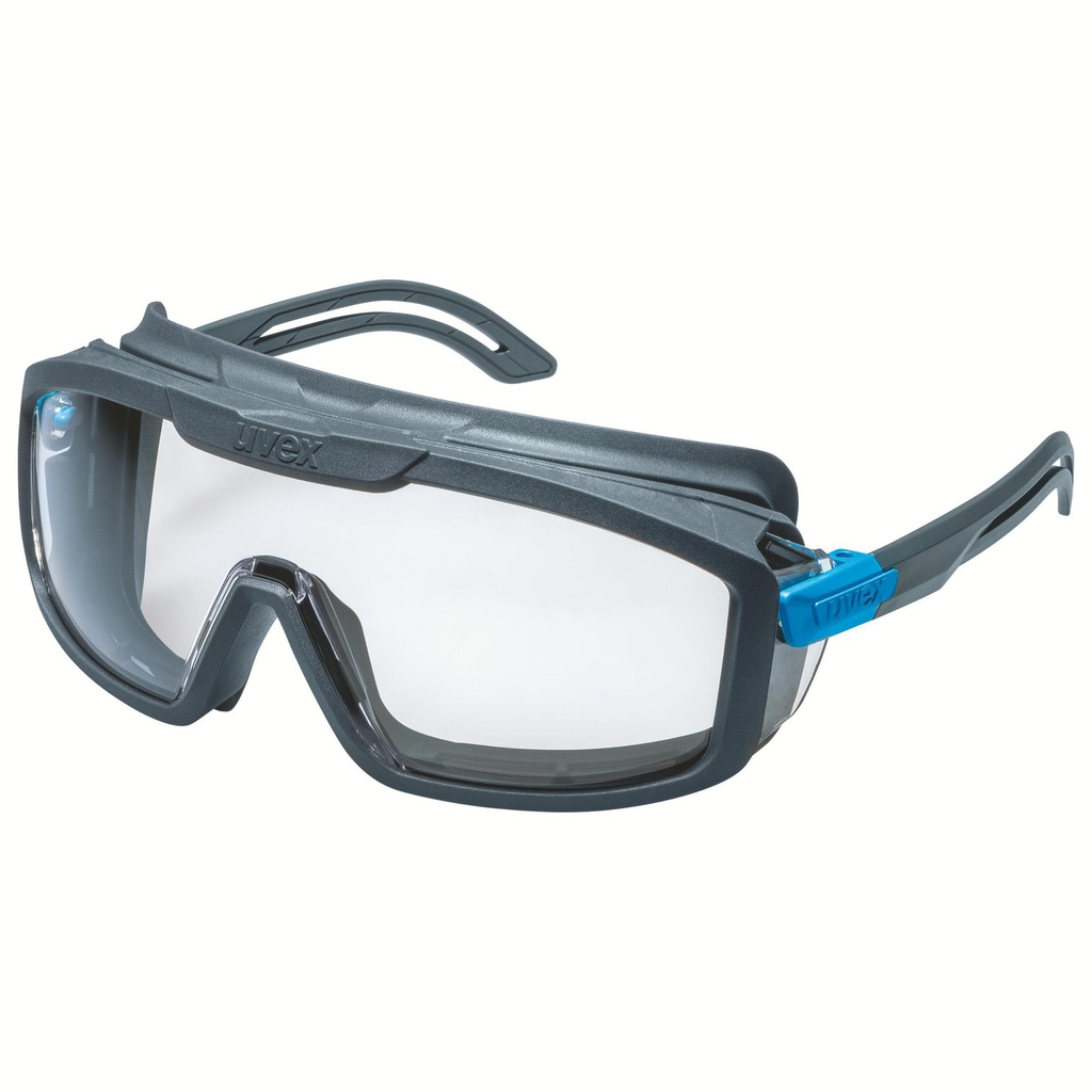 Gafas Uvex i-guard de patillas con pieza facial suave, protección tipo 3 y 4 frente a líquidos y polvo