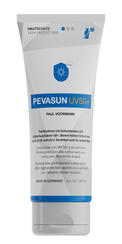 Crema de protección solar Pevasun UV50+ / UV-B / UV-C tubo 100 ml