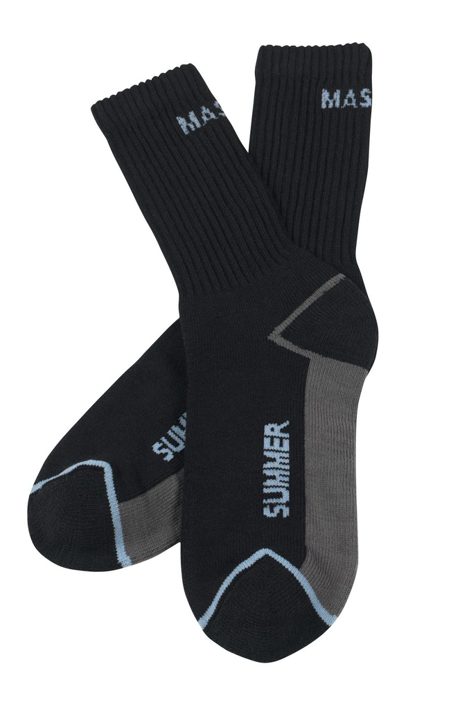 Pack de 3 pares de calcetines para verano Mascot Manica, talón y puntera reforzados, el tejido Coolmax expulsa la humedad al exterior del calcetín.