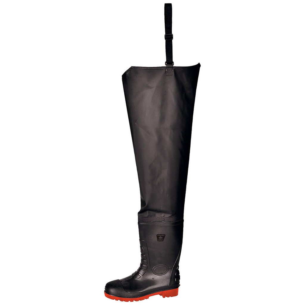 Vadeador de Portwest FW71 hasta cintura con puntera y plantilla de acero.