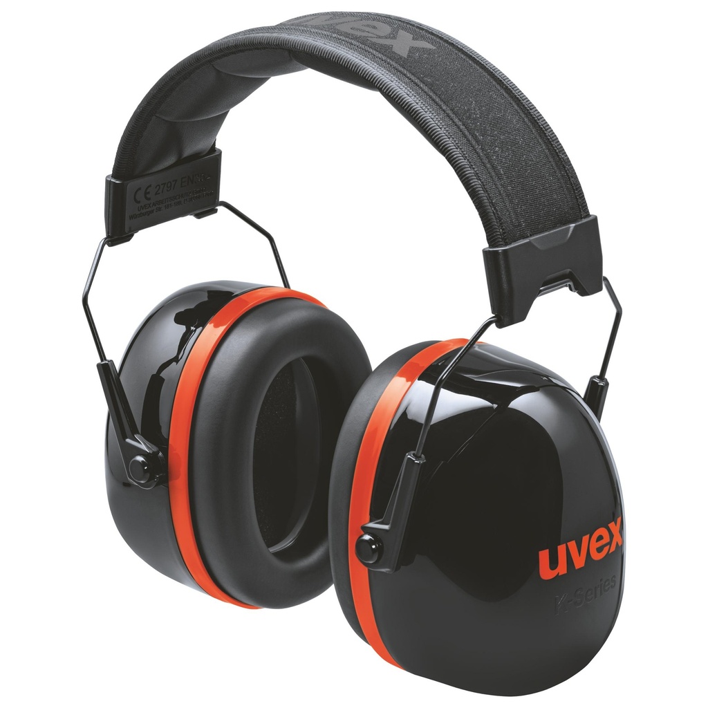 Orelleres Uvex K30 amb diadema acolxada i coixinet de segellament d'escuma viscoelàstica, SNR 36 dB, plegables