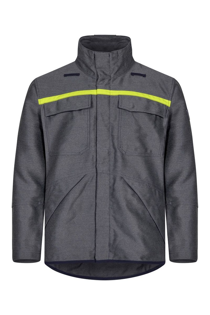 Cazadora ignífuga inherente para soldadura pesada Tranemo 553086 serie Outback Heavy Welding, con visibilidad aumentada, brazos y espalda ventilados, tejido suave de larga vida útil y excelente protección contra la radiación UV de todos los tipos de soldadura, el calor radiante y salpicaduras metálicas, sin PFAs.
