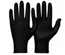 Guante desechable negro Granberg 970, con acabado escamado para máximo agarre, grosor 0,15 mm.