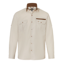 Camisa Rovince Desert diseño para hombre con tratamiento repelente de insectos permanente, hasta 100 lavados, NEN-8333 EN17487, UPF40+, 65% Polyester - 35% Cotton.