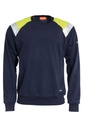 Sudadera ignífuga inherente Tranemo 637589 de visibilidad mejorada, zona hombros en amarillo alta visibilidad y con bandas reflectantes segmentadas, lavado a 60 grados.