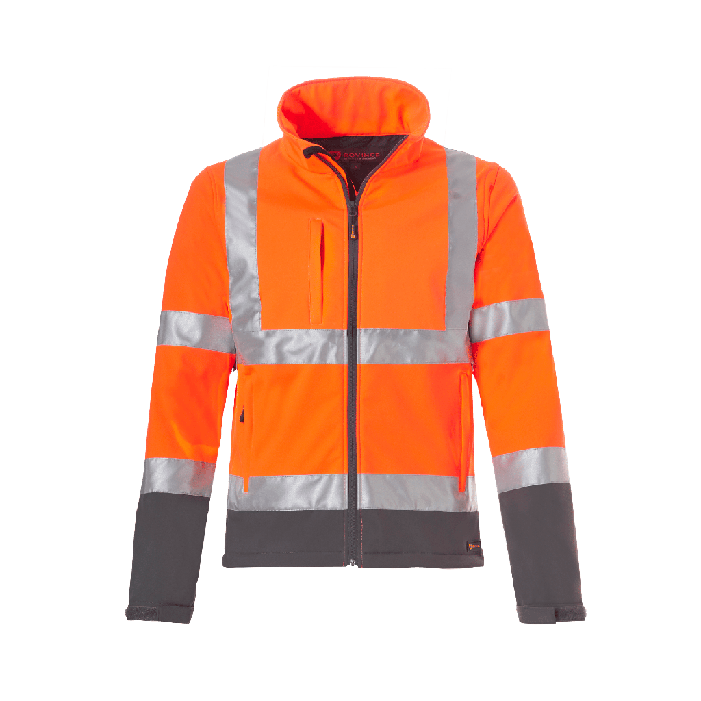 Chaqueta Softshell Rovince Safetyline A.V. repelente de insectos (NEN-8333 y EN-17487), EN ISO-20471 y bandas 3M