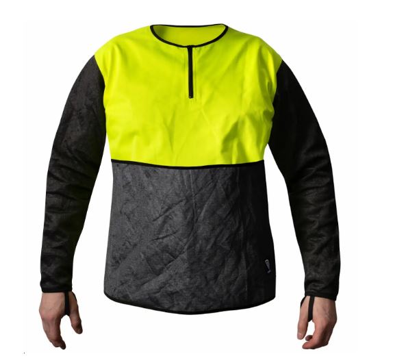 Samarreta Granberg Kozane® 707-09 amb mangues i zona abdominal resistents al tall nivell F - ANSI A8, resta de samarreta en malla alta visibilitat EN388 3X44F