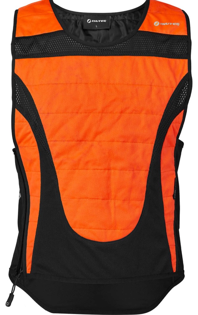 Inuteq Bodycool Pro-X cooling vest, H2O evaporative technology, for sports or work, with mesh zones to maximize airflow and cooling effect