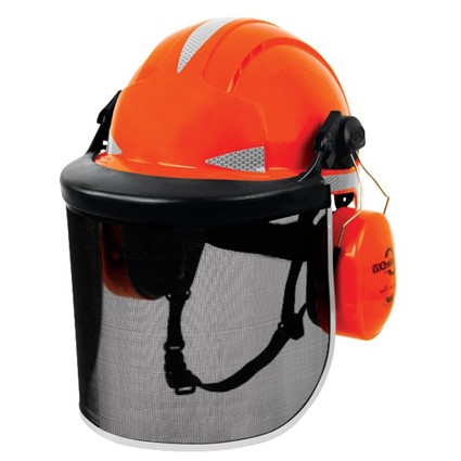 Kit forestal JSP Deluxe, casco Evolite, orejeras Sonis Compact, pantalla rejilla
