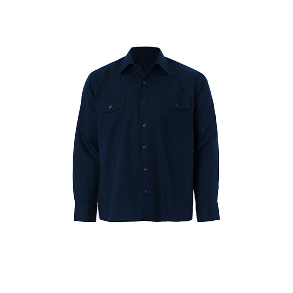 Camisa 23601 tergal, manga larga calidad extra, 2 bolsillos.