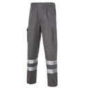 Pantalón multibolsillos 100 % alg con dos bandas reflectantes, 270 gr.