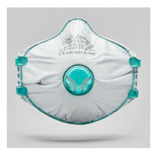 Mascareta 8006332 amb vàlvula FFP3 BLS Zer0 30, màxima comoditat, protecció davant de nanopartícules.