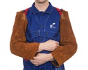 Manguitos de serraje marrón Weldas Lava Brown, 58 cm con tiras elásticas
