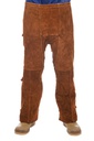 Cubrepantalón Weldas Lava Brown, piel serraje marrón de la máxima calidad.