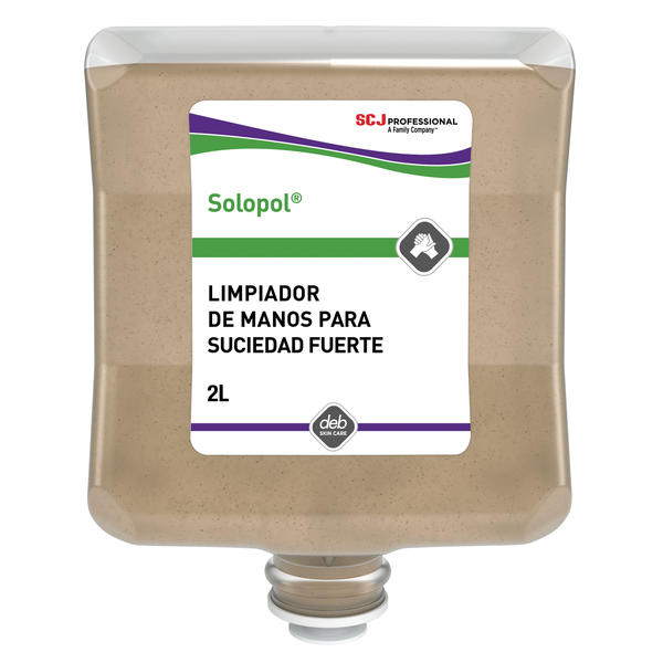 Limpiador con exfoliante sin disolventes silicona ni colorantes, Solopol Classic, suciedad muy fuerte, 2000 ml.