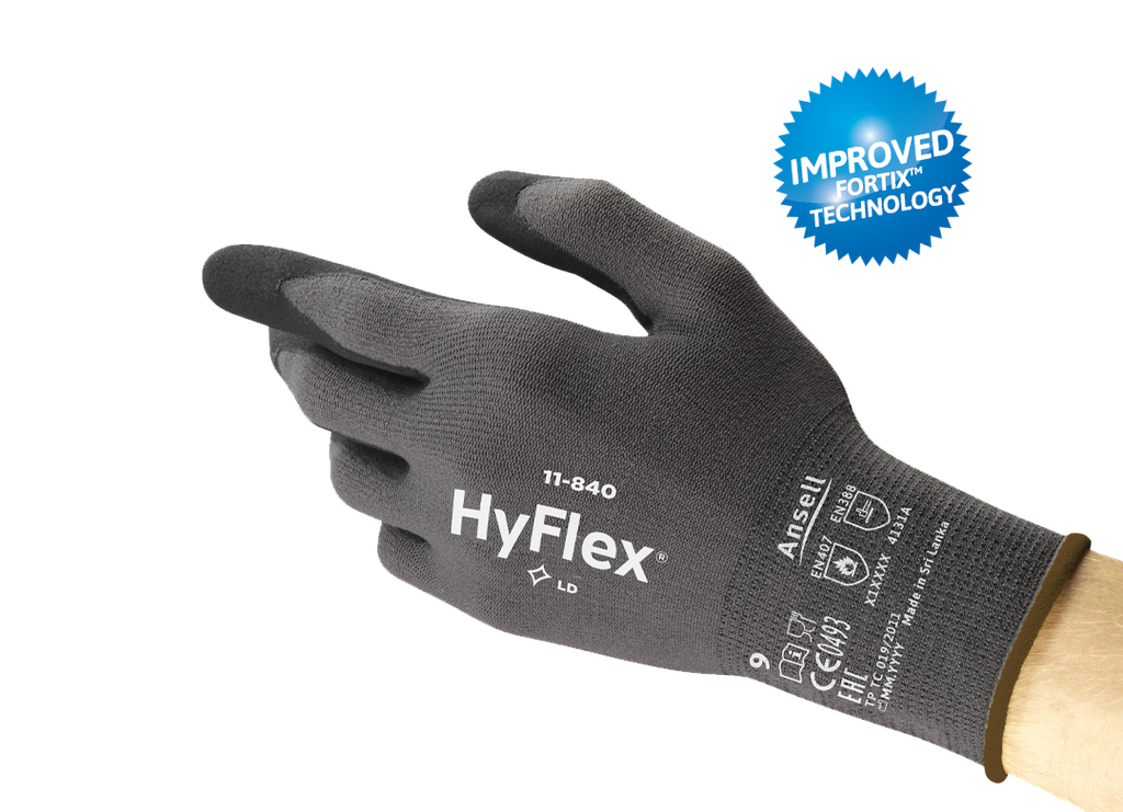 ​​​​​Guante espuma de nitrilo sobre nylon spandex ANSELL Hyflex 11-840