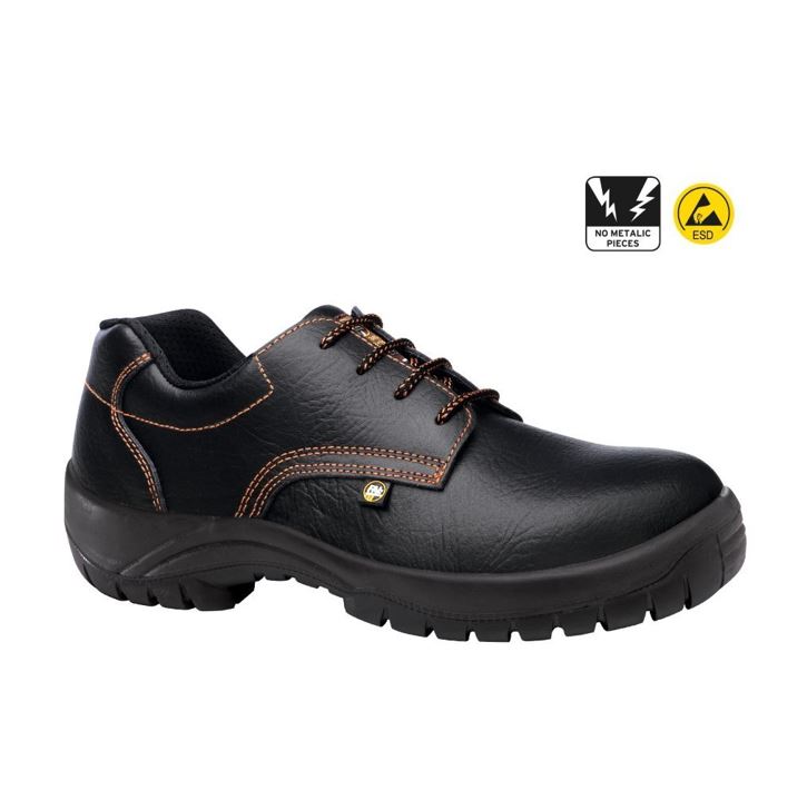 Zapato Fal Marte T.42 de microfibra negra, puntera y plantilla no metálicas, ESD S3 SRC