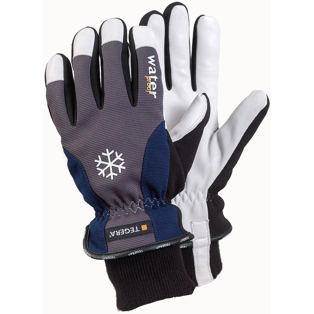 Guant per a frigorista de pell flor de cabra, Spandex per a la comoditat, folre Thinsulate, llarg, amb puny elàstic, impermeable.