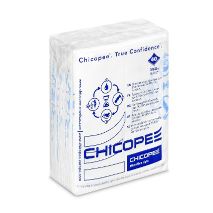 Bayetas limpieza antibacterianas Chicopee Microfibre Light. Caja de 320 uds. 34x40 cm.