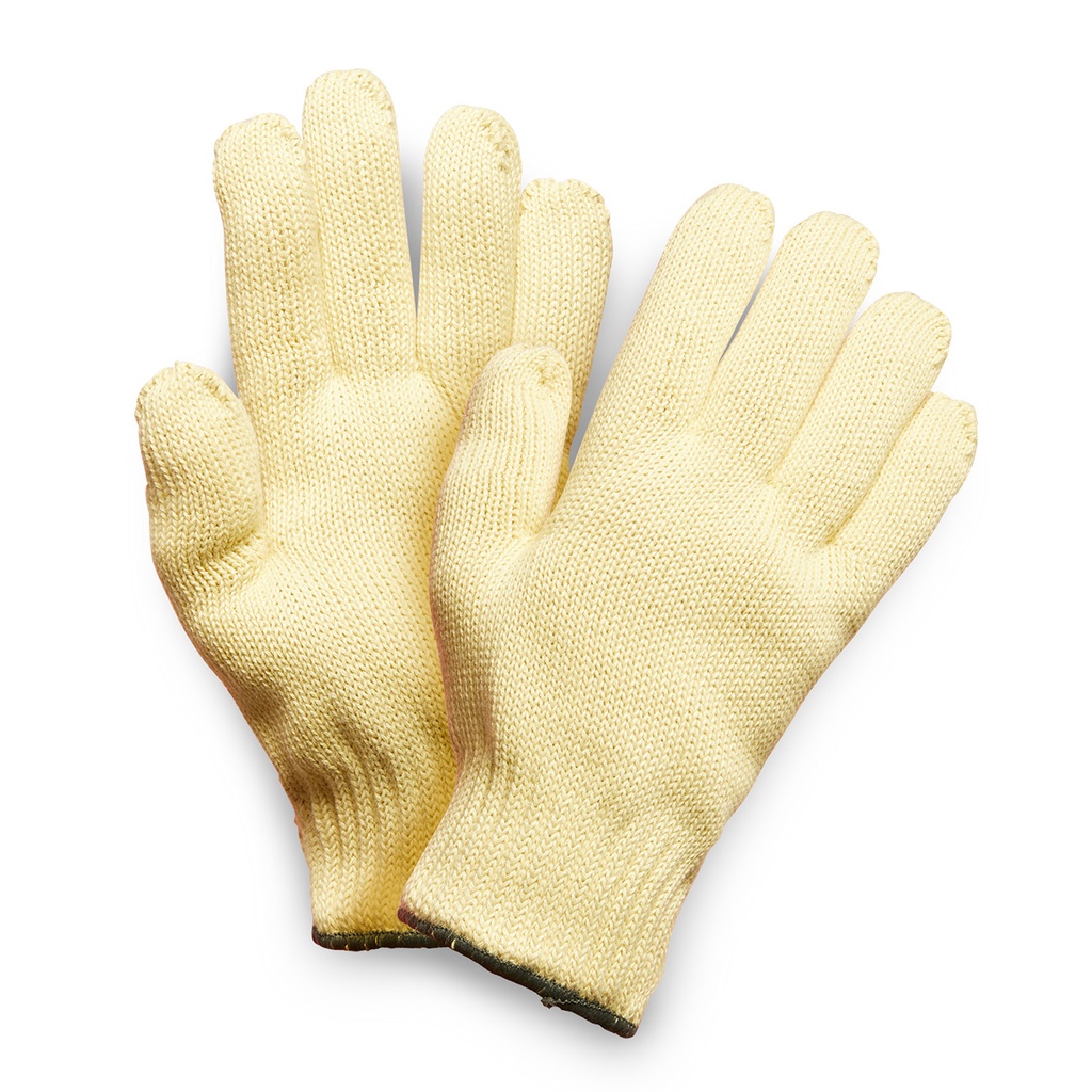 Guante anticalórico Lebon GTA/D/27de fibra aramida/kevlar con forro de lana, 27 cm.