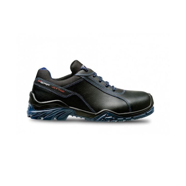 Sabata Perf Tornado Low, pell flor negra S3 SRC, sense elements metàlics