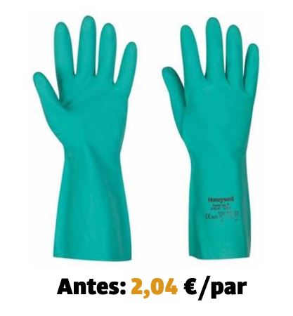 Flocked nitrile glove length 33 cm. Powercoat Nitraf 953-01, high quality, 0.46 mm. thickness, diamond finish.